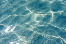 Transparent Clear Water With Sunlight Reflection