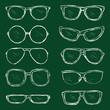© nikiteev - Vector Set of Chalk Eyeglass Frames