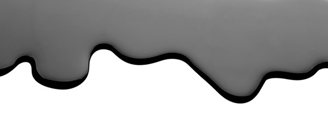 Sticker - Black fluid on white background
