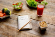 © 279photo - concept diet, slimming plan with vegetables mock up
