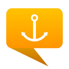 Poster - anchor orange bulb web icon isolated.