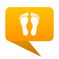 Poster - foot orange bulb web icon isolated.