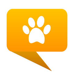 Poster - foot orange bulb web icon isolated.