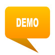 © Alex White - demo orange bulb web icon isolated.