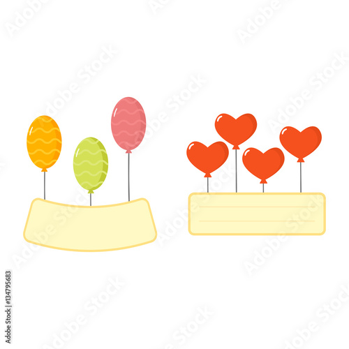 Balloons vector set.