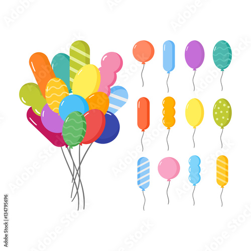Balloons vector set.