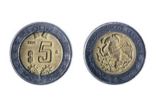 Five Peso Mexican Coin