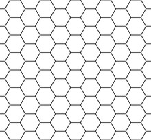 Seamless Honeycomb Pattern. Seamfree Honey Comb Hexagon Vector Pattern.
