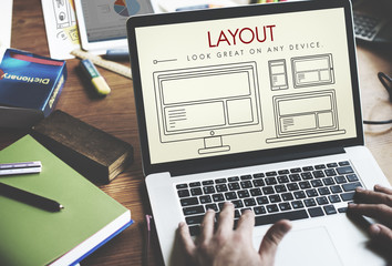 Wall Mural - responsive design layout connection content concept