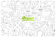 © drawlab19 - Hand drawn set of arrow doodles with green lettering in vector