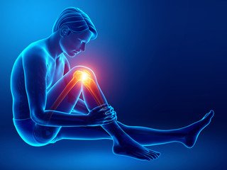 Wall Mural - Male Knee pain