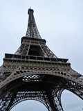 Fototapeta Paryż - toure eiffel architecture in paris with grey cloud
