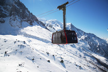 Chamonix, France: Cable Car From Chamonix To The Summit Of The Aiguille Du Midi.