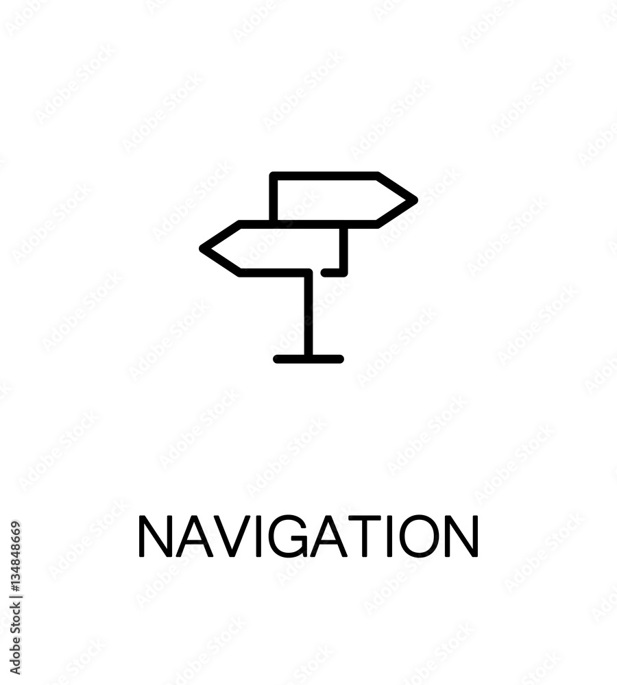 Navigation flat icon.