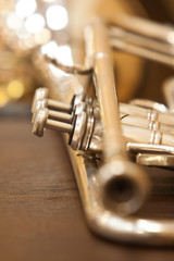 Wall Mural - Detail of the trumpet closeup 