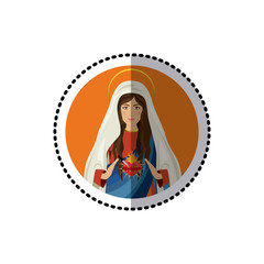 Wall Mural - Holy virgin mary icon vector illustration graphic design