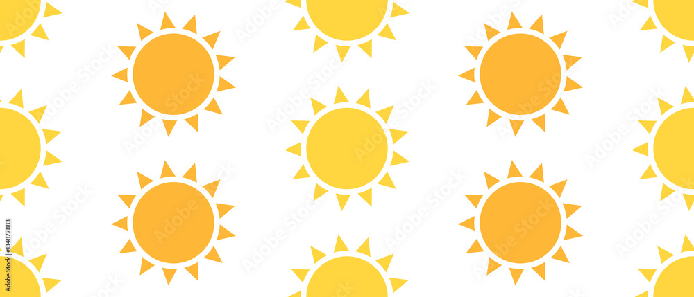 Sun seamless pattern Stock Vector | Adobe Stock