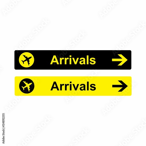 Airport Arrival Sign Vector Design Isolated On White Background Buy This Stock Vector And Explore Similar Vectors At Adobe Stock Adobe Stock