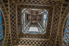 Partial View Underneath The Eiffel Tower In Paris, France