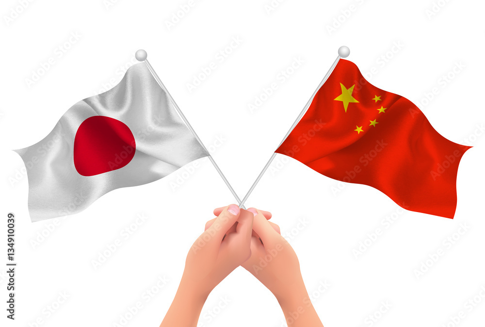 日本 中国 国旗 アイコン Stock Vector | Adobe Stock