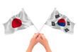 日本　韓国　 国旗　アイコン