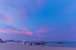 © NAVAPON - Beautiful tropical beach landscape in sunset