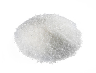 Wall Mural - White sugar isolated on white background