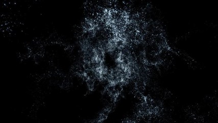Canvas Print - Space 2225: Flying through star fields in space (Loop).