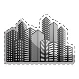 Fototapeta Do pokoju - city building icon image line sticker vector illustration design 