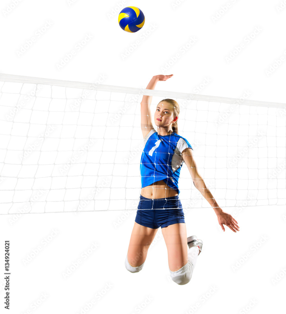 Young girl volleyball player Stock Photo | Adobe Stock