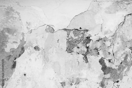 Fototapeta Fragment ściany z zadrapaniami i pęknięciami