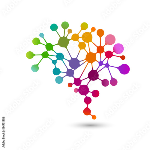 Fotografia Creative concept of the human brain, eps10 vector