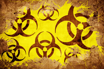 Wall Mural - Grunge vintage Biohazard sign