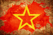 Vintage Red Army Symbol Flag