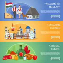 Wall Mural - Welcome To Hungary Banners