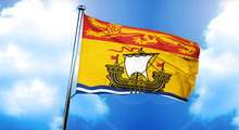 New Brunswick Flag, 3D Rendering