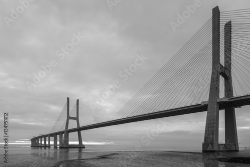 Fototapeta na wymiar Black and white Bridge