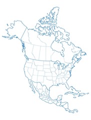 north america map