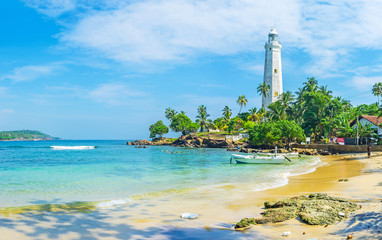 Poster - Panorama with the Dondra lighthouse