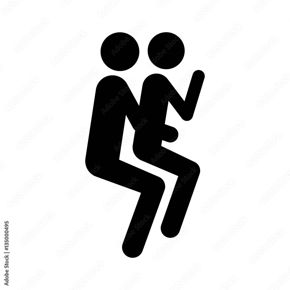 Spoons Snugg Spooning cuddle position or two people spoon cuddling flat vector icon ...