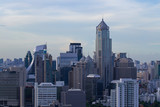 Fototapeta  - Bangkok modern office buildings, condominium in Bangkok city downtown with  sky , Bangkok , Thailand