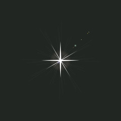 Fototapete - Sparkle light. Glowing light effect for decoration. Vector illustration