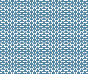 Leinwandbilder - Seamless triangles pattern. Blue simple background for your needs. Vector illustration