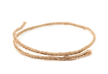 Wall Mural - Round circle made of linen rope