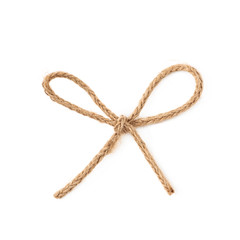 Wall Mural - Linen rope bow knot isolated