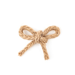 Wall Mural - Linen rope bow knot isolated