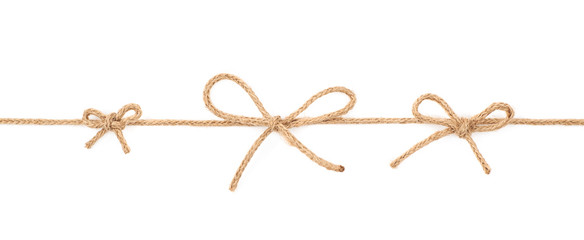 Wall Mural - Bow knots on a string isolated