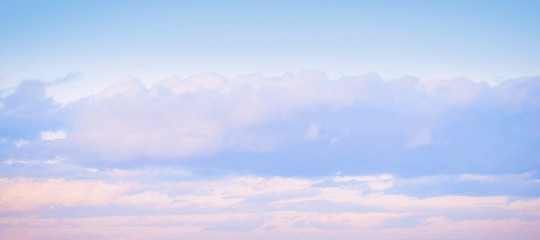 Wall Mural - sky background on sunset. nature composition. panoramic sunset sky background. sunrise sky with ligh