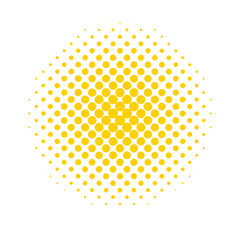 Poster - Halftone dots. Colored, abstract background in Pop Art style. Vector illustration