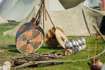 military tent camp